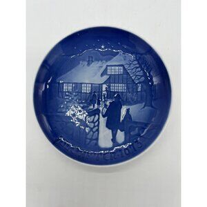 Vintage B&G Copenhagen Porcelain Plate "Country Christmas" 1973 Decorative 7"